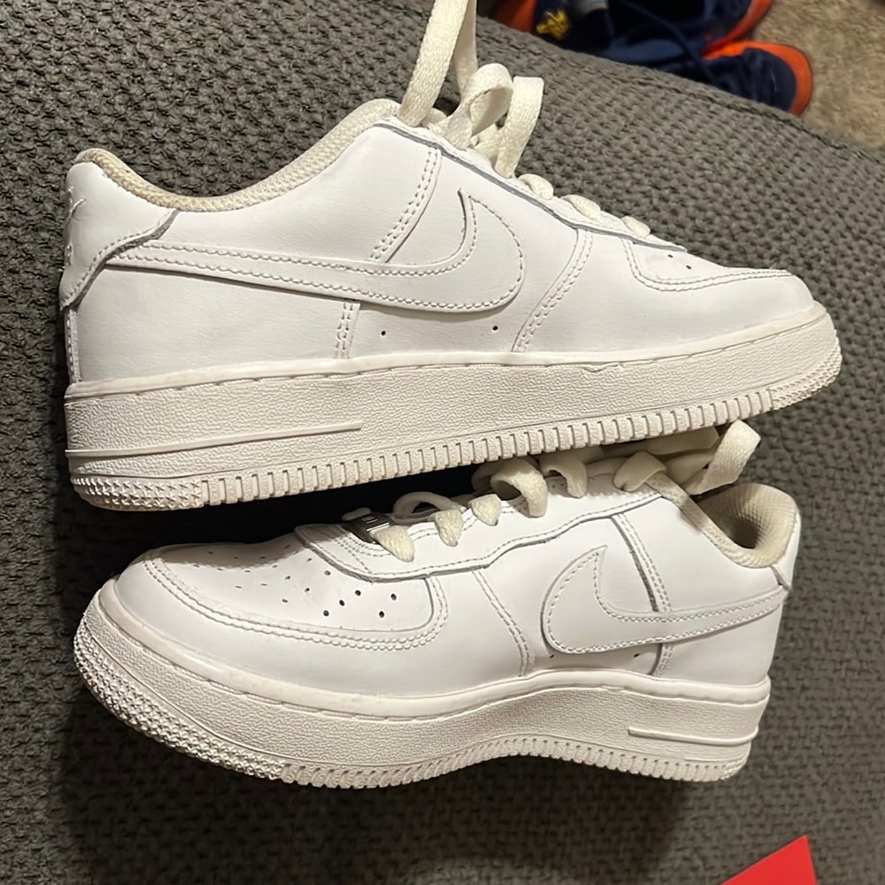 Size 4  Adidas, Air Force ones, Jordan 1’s